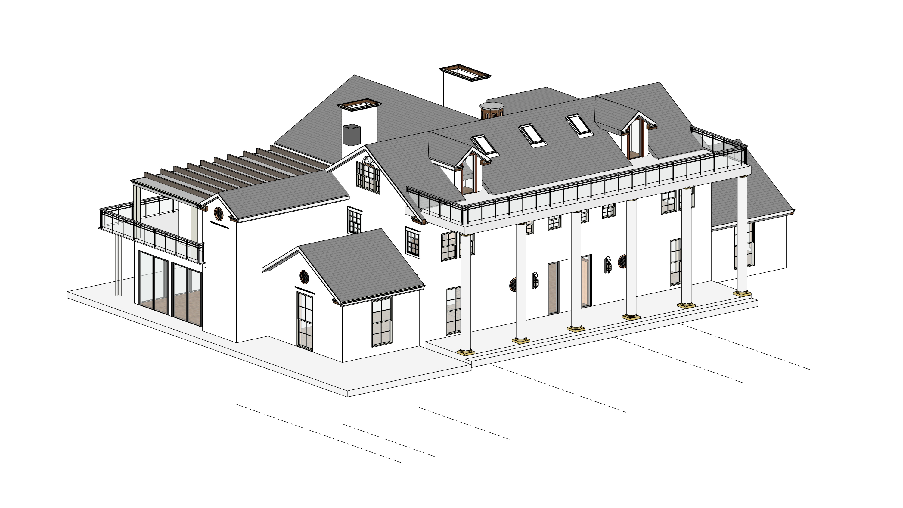 3D Model a 3D view of a house
