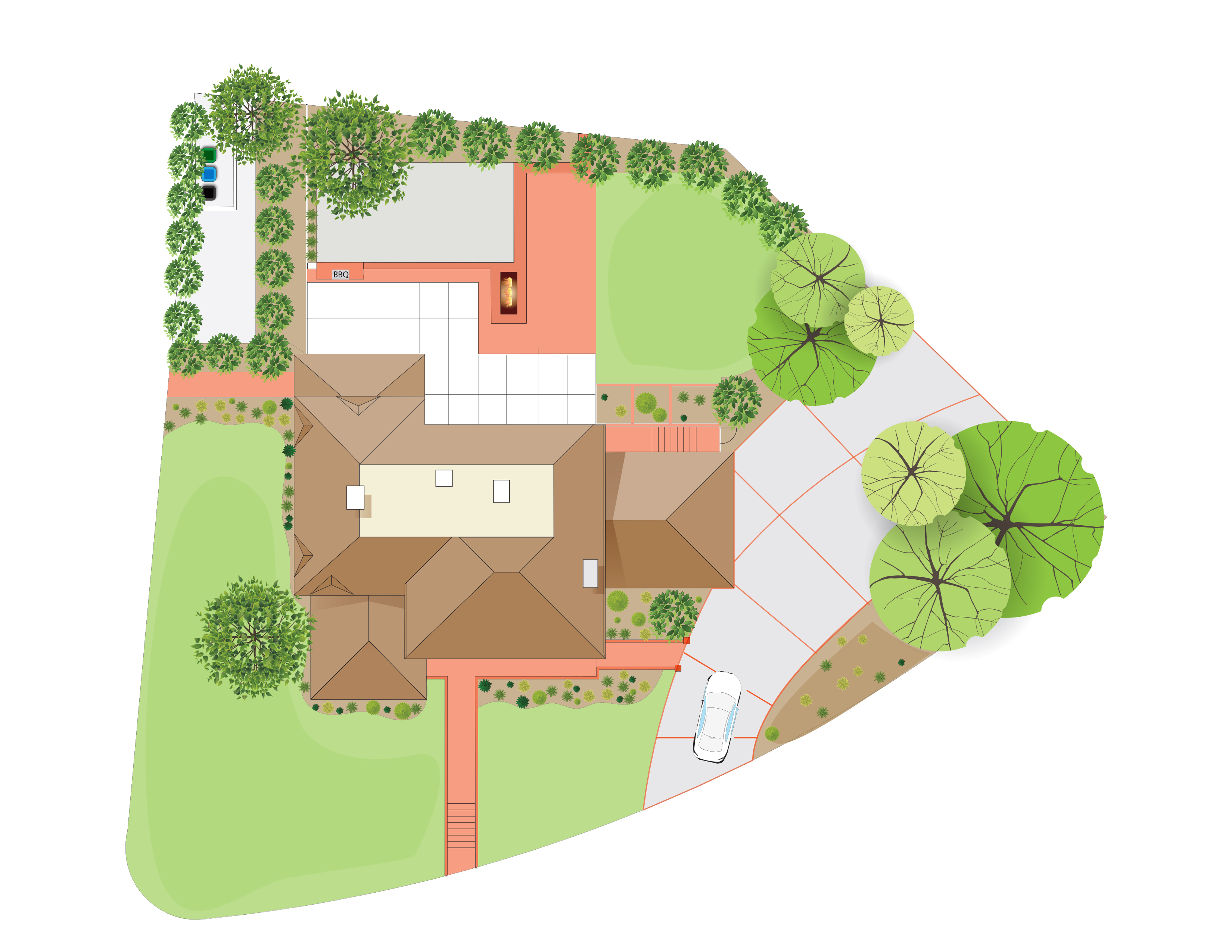 plan with roof site plan with roof added