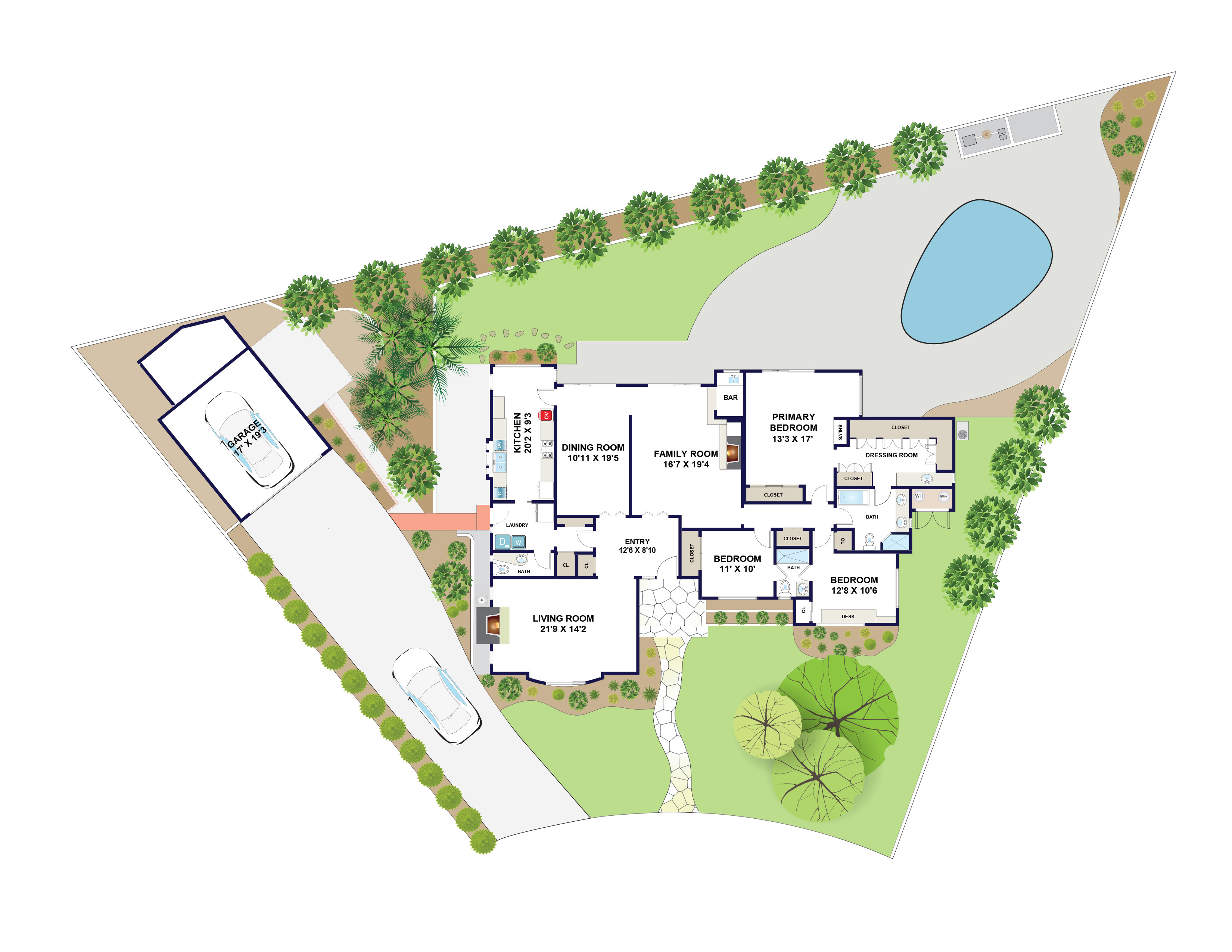 site plan 2 siteplan showing all of the landscape around the house
